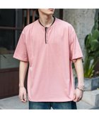 【ロッキーモンロー/Rocky Monroe】のオーバーサイズ レイヤードヘンリーネック半袖Tシャツ 大人の最旬トレンドファッション&コーディネート founy(ファウニー) ファッション Fashion レディースファッション Fashion for Women トップス・カットソー Cut & Sew Tops シャツ・ブラウス・オフィスカジュアル Elegant Blouses & Button-Ups ロングTシャツ・Tシャツ Longline T-Shirts & Tees ショルダー Shoulder, Shoulder Strap デニム Denim, Jeans Material トレンド Trend, Trending Now ドロップ Drop Shoulder, Dropped Style バランス Balance, Style Balance 半袖 Short Sleeve, Half Sleeve リラックス Relax, Relaxed Fit ワイド Wide, Wide Fit 再入荷 Restock / Back in Stock thumbnail ピンク|ID: prp329100004987815 ipo3291000000037365145