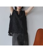 【リバーフィールド アンド コー/RIVER FIELD & Co】のケミカルレース Vネック ベスト ジレ BK|ID: prp329100004987848 ipo3291000000037365725