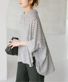 【スピック&スパン/Spick & Span】のラミーブレンドドルマンスリーブシャツ 大人の最旬トレンドファッション＆コーディネート founy(ファウニー) ファッション Fashion レディースファッション Fashion for Women トップス・カットソー Cut & Sew Tops シャツ・ブラウス・オフィスカジュアル Elegant Blouses & Button-Ups シアー Sheer, See-Through リラックス Relax, Relaxed Fit thumbnail ブラックベース|ID: prp329100004987865 ipo3291000000037365979