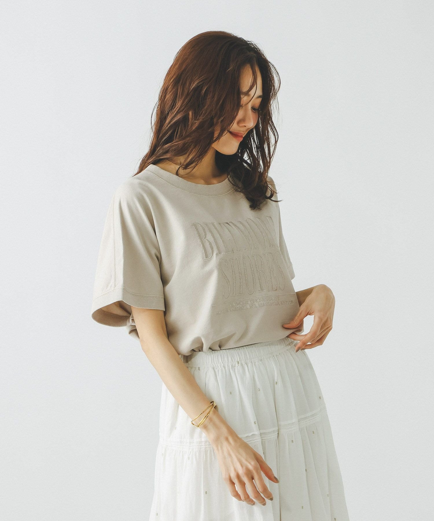 【グローバルワーク/GLOBAL WORK】のピグメントカレッジプルオーバー6分袖/660939 インテリア・キッズ・メンズ・レディースファッション・服の通販 founy(ファウニー) 　ファッション　Fashion　レディースファッション　Fashion for Women　トップス・カットソー　Cut & Sew Tops　カジュアルプルオーバー・ニットトップス　Pullovers & Knit Tops / Casual Pullovers　おすすめ　Recommended / Our Picks　タイトスカート　Pencil Skirt, Tight Skirt　デニム　Denim, Jeans Material　ビンテージ　Vintage, Retro Style　ボトム　Bottoms, Lower Wear　ワイド　Wide, Wide Fit　ヴィンテージ　Vintage Style　グレージュ51|ID: prp329100004987883 ipo3291000000037366141