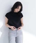 【ナチュラル ビューティー ベーシック/NATURAL BEAUTY BASIC】の総針ベーシックニット モックネック 大人の最旬トレンドファッション＆コーディネート founy(ファウニー) ファッション Fashion レディースファッション Fashion for Women トップス・カットソー Cut & Sew Tops ニット Knit Tops & Sweaters ストレート Straight, Straight Cut スリーブ Sleeve, Long Sleeve / Short Sleeve フレンチ French, French Style ベーシック Basic, Essential モックネック Mock Neck, Short Turtleneck 定番 Standard, Basic Item thumbnail ブラック|ID: prp329100004987895 ipo3291000000037366260