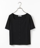 【グローバルワーク/GLOBAL WORK】の洗えるスクエアボタンプルオーバー/663970 大人の最旬トレンドファッション＆コーディネート founy(ファウニー) ファッション Fashion レディースファッション Fashion for Women トップス・カットソー Cut & Sew Tops カジュアルプルオーバー・ニットトップス Pullovers & Knit Tops / Casual Pullovers おすすめ Recommended / Our Picks スクエア Square, Square Shape デニム Denim, Jeans Material ワイド Wide, Wide Fit 夏 Summer 旅行 Travel 洗える Machine Washable ビジネス 仕事 通勤 Business / Work / Commuting thumbnail ブラック09|ID: prp329100004987897 ipo3291000000037366293