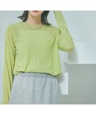 【ラコレ/LAKOLE】のスラブシアー長袖T 大人の最旬トレンドファッション＆コーディネート founy(ファウニー) ファッション Fashion レディースファッション Fashion for Women トップス・カットソー Cut & Sew Tops インナー Innerwear サロペット Overalls, Salopette シアー Sheer, See-Through シンプル Simple, Minimal ジャケット Jacket, Outerwear 長袖 Long Sleeve, Full Sleeve thumbnail ライム|ID: prp329100004987904 ipo3291000000037366371