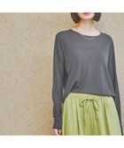 【ラコレ/LAKOLE】のスラブシアー長袖T 大人の最旬トレンドファッション＆コーディネート founy(ファウニー) ファッション Fashion レディースファッション Fashion for Women トップス・カットソー Cut & Sew Tops インナー Innerwear サロペット Overalls, Salopette シアー Sheer, See-Through シンプル Simple, Minimal ジャケット Jacket, Outerwear 長袖 Long Sleeve, Full Sleeve thumbnail チャコール|ID: prp329100004987904 ipo3291000000037366373