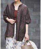 【イエナ/IENA】の《一部カラーWEB限定》ラミーリヨセルバンドカラーシャツ 大人の最旬トレンドファッション＆コーディネート founy(ファウニー) ファッション Fashion レディースファッション Fashion for Women トップス・カットソー Cut & Sew Tops シャツ・ブラウス・オフィスカジュアル Elegant Blouses & Button-Ups ストライプ Stripe, Striped Pattern 定番 Standard, Basic Item ポケット Pocket, Pocket Detail 無地 Plain, Solid Color エレガント 上品 Elegant ビジネス 仕事 通勤 Business / Work / Commuting 2026年 2026 2026春夏・S/S Spring/Summer 2026 SS26 thumbnail ブラウン|ID: prp329100004987914 ipo3291000000037366489