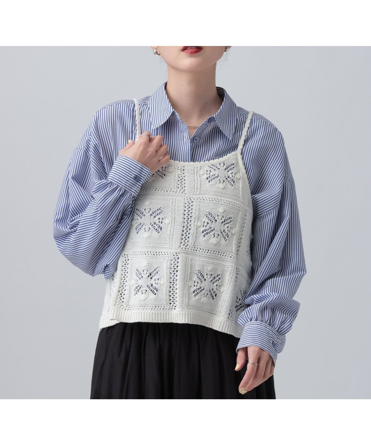 【レプシィム ローリーズファーム/LEPSIM LOWRYS FARM】のクロシェキャミ インテリア・キッズ・メンズ・レディースファッション・服の通販 founy(ファウニー) 　ファッション　Fashion　レディースファッション　Fashion for Women　トップス・カットソー　Cut & Sew Tops　キャミソール&ノースリーブ　Camisoles & Sleeveless Tops　おすすめ　Recommended / Our Picks　キャミソール　Camisole, Spaghetti Strap Top　セットアップ　Set-Up, Coordinated Outfit　トレンド　Trend, Trending Now　リボン　Ribbon, Bow　オフホワイト05|ID: prp329100004987928 ipo3291000000037366627
