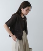 【センスオブプレイス/SENSE OF PLACE by URBAN RESEARCH】の『洗濯可』ポケットツキハーフスリーブカーディガン 大人の最旬トレンドファッション＆コーディネート founy(ファウニー) ファッション Fashion レディースファッション Fashion for Women トップス・カットソー Cut & Sew Tops カーディガン・羽織り Layered Style Cardigans 2026年 2026 2026春夏・S/S Spring/Summer 2026 SS26 クロップド Cropped, Short Length シンプル Simple, Minimal ジャケット Jacket, Outerwear バランス Balance, Style Balance フロント Front, Front Design 夏 Summer S/S・春夏 SS, Spring/Summer, Warm Season thumbnail ブラウン|ID: prp329100004987930 ipo3291000000037366634