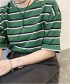 【ジャーナルスタンダード/JOURNAL STANDARD】の《追加4》汗ジミ防止ボーダービッグT 大人の最旬トレンドファッション＆コーディネート founy(ファウニー) ファッション Fashion レディースファッション Fashion for Women インナー Innerwear シンプル Simple, Minimal スタンダード Standard, Basic ビッグ Big, Oversized ベーシック Basic, Essential ボーダー Border, Stripe 無地 Plain, Solid Color おすすめ Recommended / Our Picks 夏 Summer 2025年 2025 2025-2026秋冬・A/W Autumn/Winter 2025–26 AW25–26 thumbnail グリーン A|ID: prp329100004987933 ipo3291000000037366651