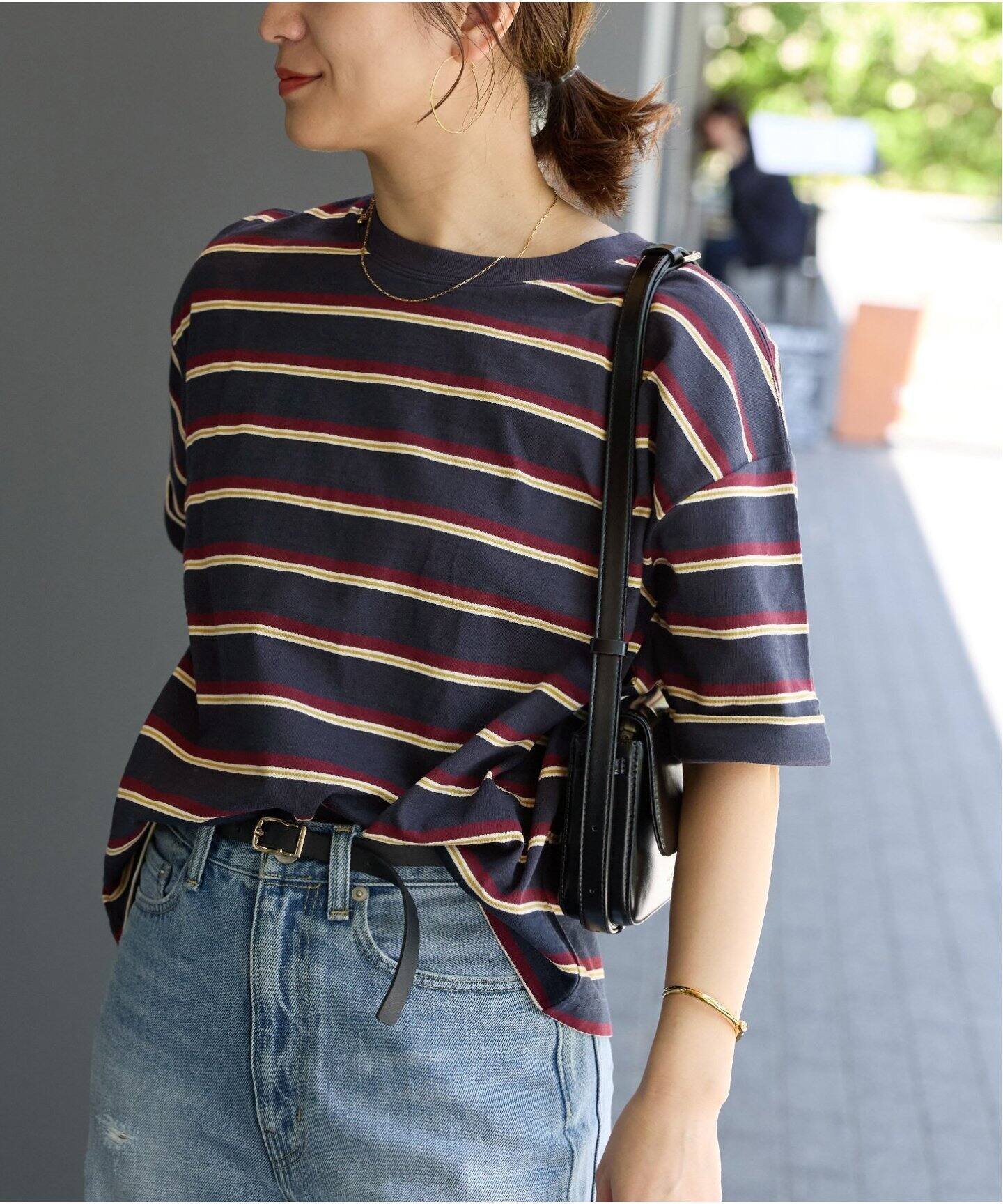 【ジャーナルスタンダード/JOURNAL STANDARD】の《追加4》汗ジミ防止ボーダービッグT インテリア・キッズ・メンズ・レディースファッション・服の通販 founy(ファウニー) 　ファッション　Fashion　レディースファッション　Fashion for Women　インナー　Innerwear　シンプル　Simple, Minimal　スタンダード　Standard, Basic　ビッグ　Big, Oversized　ベーシック　Basic, Essential　ボーダー　Border, Stripe　無地　Plain, Solid Color　おすすめ　Recommended / Our Picks　夏　Summer　2025年　2025　2025-2026秋冬・A/W　Autumn/Winter 2025–26 AW25–26　ネイビー|ID: prp329100004987933 ipo3291000000037366652