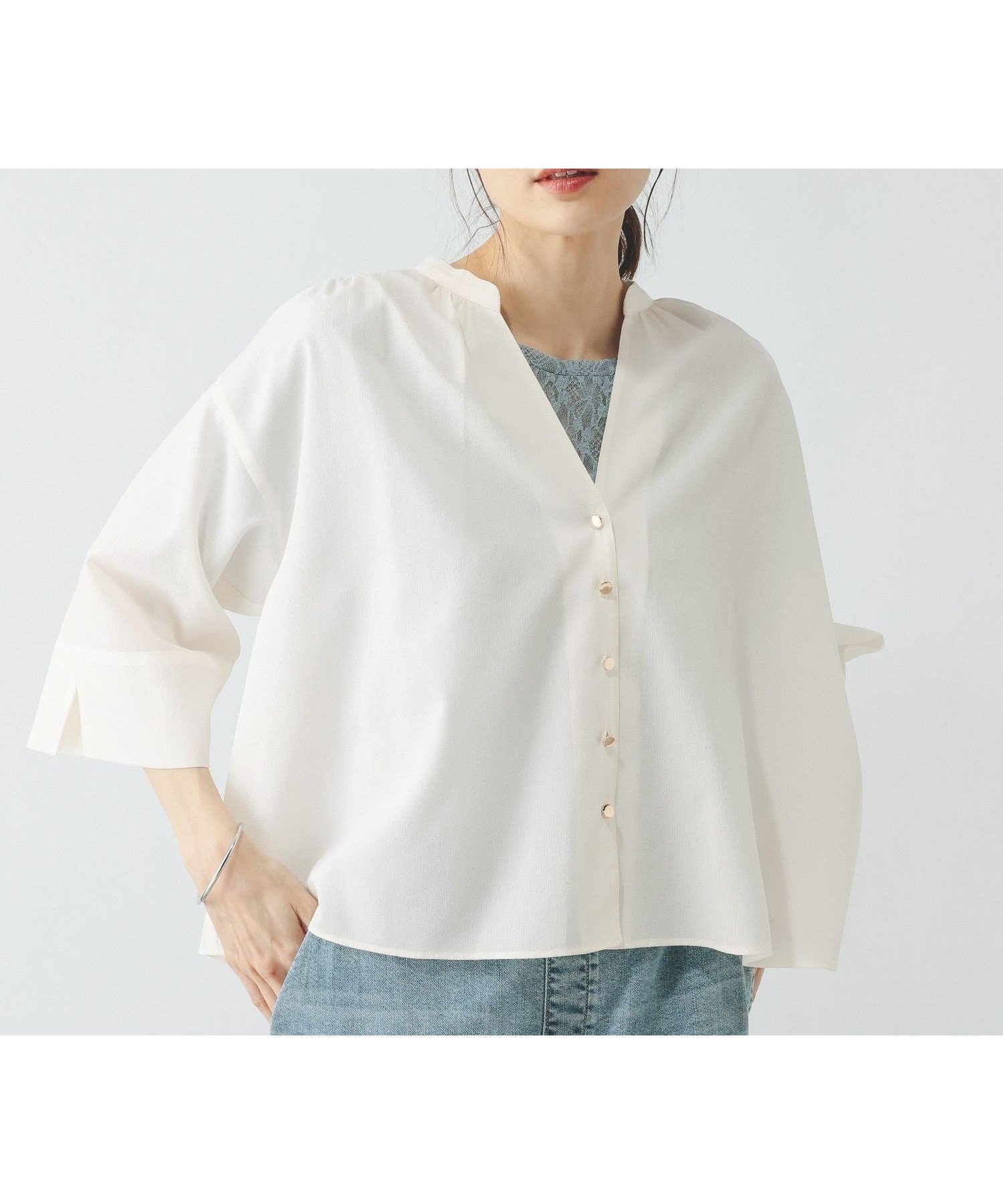 【グローバルワーク/GLOBAL WORK】のAiryBreezeカーデブラウス/636699 インテリア・キッズ・メンズ・レディースファッション・服の通販 founy(ファウニー) 　ファッション　Fashion　レディースファッション　Fashion for Women　トップス・カットソー　Cut & Sew Tops　シャツ・ブラウス・オフィスカジュアル　Elegant Blouses & Button-Ups　おすすめ　Recommended / Our Picks　インナー　Innerwear　カフス　Cuff Design　カーディガン　Cardigan, Knitwear　サロペット　Overalls, Salopette　スリット　Slit, Slit Detail　セットアップ　Set-Up, Coordinated Outfit　フレア　Flare, Flared　メタル　Metal, Metal Parts　ワイド　Wide, Wide Fit　吸水　Absorbent, Quick-Dry　旅行　Travel　楽ちん　Easy Fit, Comfortable　羽織　Haori, Light Jacket　オフ05|ID: prp329100004987937 ipo3291000000037366672