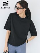 【コカ/COCA】の【UVカット/速乾/ストレッチ】EAZYTEX オーバーサイズTシャツ 大人の最旬トレンドファッション＆コーディネート founy(ファウニー) ファッション Fashion レディースファッション Fashion for Women トップス・カットソー Cut & Sew Tops シャツ・ブラウス・オフィスカジュアル Elegant Blouses & Button-Ups ロングTシャツ・Tシャツ Longline T-Shirts & Tees 春 Spring 軽量 Lightweight, Ultra Light ショルダー Shoulder, Shoulder Strap シンプル Simple, Minimal ストレッチ Stretch, Stretchy Fabric スラックス Slacks, Dress Pants デニム Denim, Jeans Material ドロップ Drop Shoulder, Dropped Style ビッグ Big, Oversized ポケット Pocket, Pocket Detail 半袖 Short Sleeve, Half Sleeve 無地 Plain, Solid Color ワイド Wide, Wide Fit S/S・春夏 SS, Spring/Summer, Warm Season 夏 Summer 2026年 2026 2026春夏・S/S Spring/Summer 2026 SS26 thumbnail Black|ID: prp329100004987941 ipo3291000000037366736