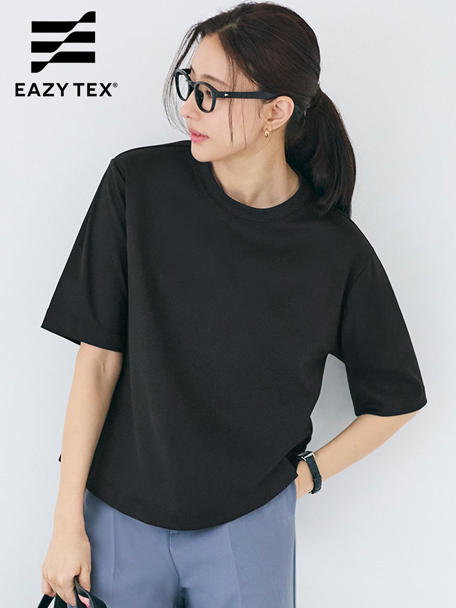 【コカ/COCA】の【UVカット/速乾/ストレッチ】EAZYTEX オーバーサイズTシャツ インテリア・キッズ・メンズ・レディースファッション・服の通販 founy(ファウニー) 　ファッション　Fashion　レディースファッション　Fashion for Women　トップス・カットソー　Cut & Sew Tops　シャツ・ブラウス・オフィスカジュアル　Elegant Blouses & Button-Ups　ロングTシャツ・Tシャツ　Longline T-Shirts & Tees　春　Spring　軽量　Lightweight, Ultra Light　ショルダー　Shoulder, Shoulder Strap　シンプル　Simple, Minimal　ストレッチ　Stretch, Stretchy Fabric　スラックス　Slacks, Dress Pants　デニム　Denim, Jeans Material　ドロップ　Drop Shoulder, Dropped Style　ビッグ　Big, Oversized　ポケット　Pocket, Pocket Detail　半袖　Short Sleeve, Half Sleeve　無地　Plain, Solid Color　ワイド　Wide, Wide Fit　S/S・春夏　SS, Spring/Summer, Warm Season　夏　Summer　2026年　2026　2026春夏・S/S　Spring/Summer 2026 SS26　Black|ID: prp329100004987941 ipo3291000000037366736