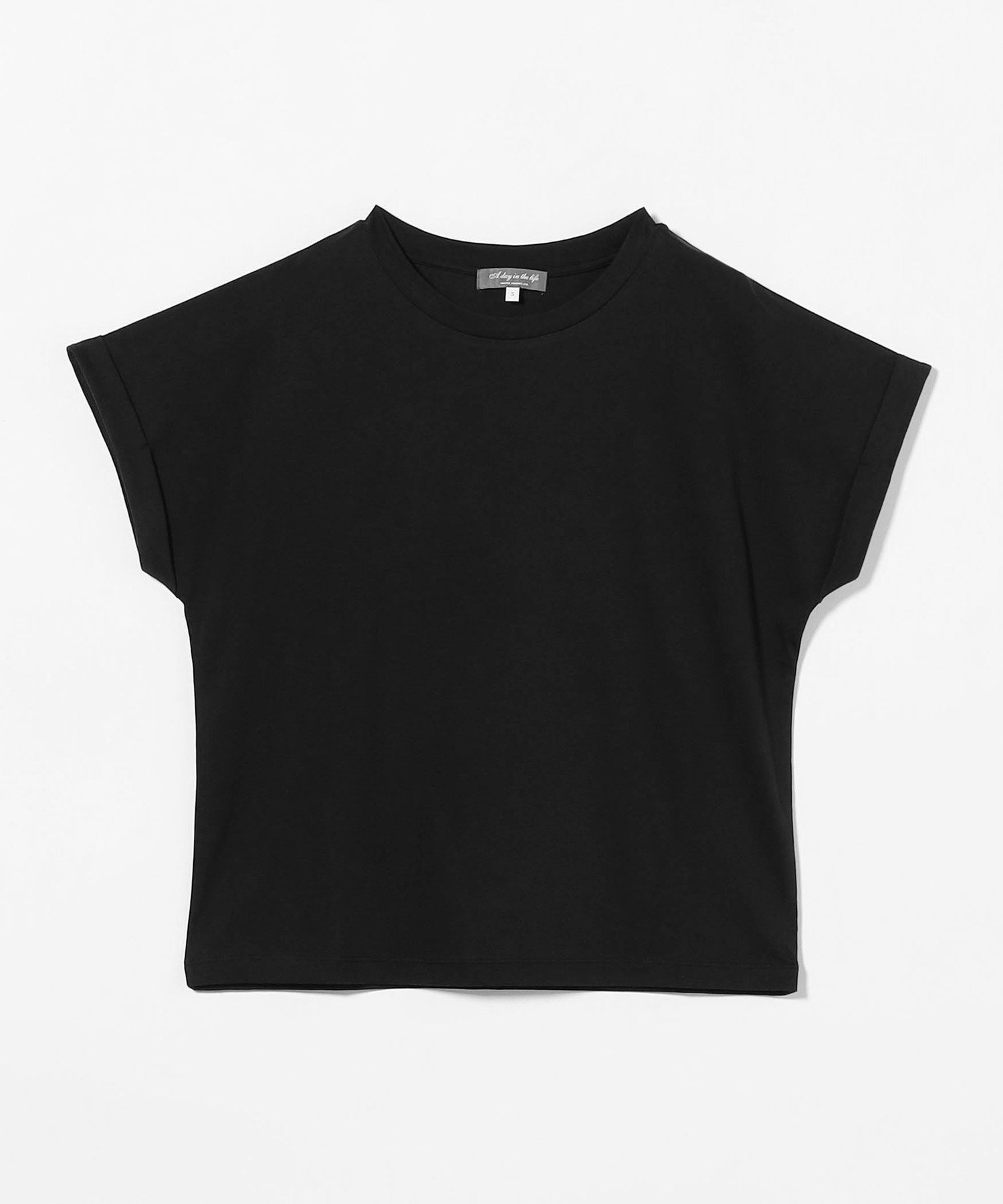【ユナイテッドアローズ/UNITED ARROWS】のシルケット天竺 クルーネックTシャツ A DAY IN THE LIFE インテリア・キッズ・メンズ・レディースファッション・服の通販 founy(ファウニー) 　ファッション　Fashion　レディースファッション　Fashion for Women　トップス・カットソー　Cut & Sew Tops　シャツ・ブラウス・オフィスカジュアル　Elegant Blouses & Button-Ups　ロングTシャツ・Tシャツ　Longline T-Shirts & Tees　インナー　Innerwear　洗える　Machine Washable　カットソー　Cut and Sewn Top　コンパクト　Compact, Small Size　シルケット　Silket, Silky Cotton　シンプル　Simple, Minimal　なめらか　Smooth, Silky Texture　バランス　Balance, Style Balance　ルーズ　Loose, Oversized　アウトレット　Outlet / Clearance　エレガント 上品　Elegant　ビジネス 仕事 通勤　Business / Work / Commuting　BLACK|ID: prp329100004987947 ipo3291000000037366782