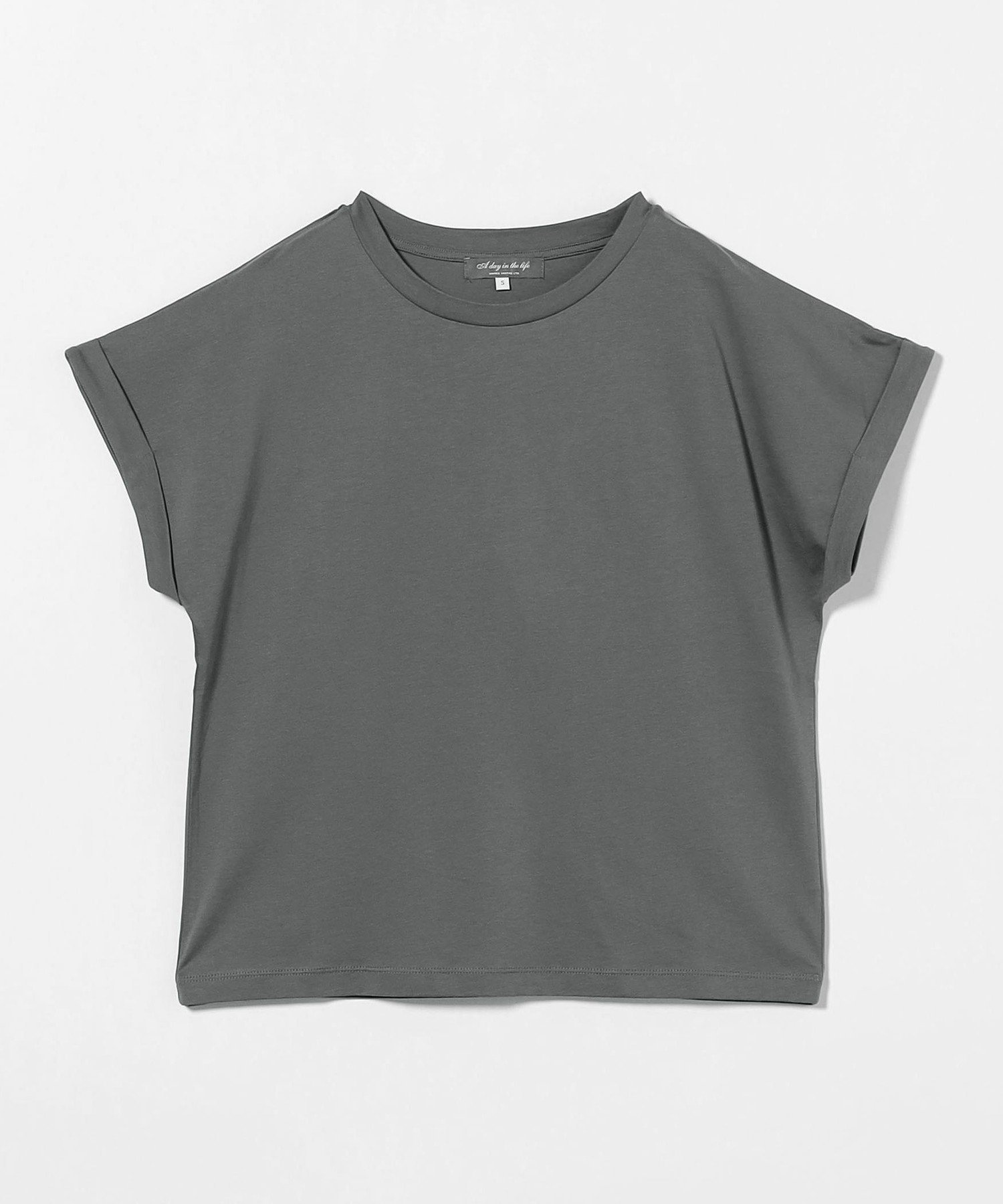 【ユナイテッドアローズ/UNITED ARROWS】のシルケット天竺 クルーネックTシャツ A DAY IN THE LIFE インテリア・キッズ・メンズ・レディースファッション・服の通販 founy(ファウニー) 　ファッション　Fashion　レディースファッション　Fashion for Women　トップス・カットソー　Cut & Sew Tops　シャツ・ブラウス・オフィスカジュアル　Elegant Blouses & Button-Ups　ロングTシャツ・Tシャツ　Longline T-Shirts & Tees　インナー　Innerwear　洗える　Machine Washable　カットソー　Cut and Sewn Top　コンパクト　Compact, Small Size　シルケット　Silket, Silky Cotton　シンプル　Simple, Minimal　なめらか　Smooth, Silky Texture　バランス　Balance, Style Balance　ルーズ　Loose, Oversized　アウトレット　Outlet / Clearance　エレガント 上品　Elegant　ビジネス 仕事 通勤　Business / Work / Commuting　DK.GRAY|ID: prp329100004987947 ipo3291000000037366783