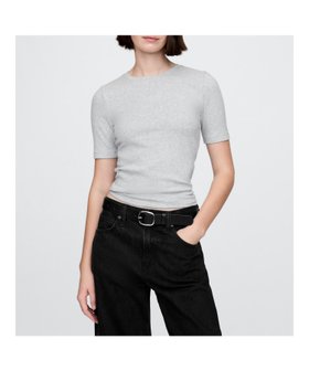 【ギャップ/GAP】のモダン クルーネックTシャツ 大人の最旬トレンドファッション＆コーディネート founy(ファウニー) ファッション Fashion レディースファッション Fashion for Women トップス・カットソー Cut & Sew Tops シャツ・ブラウス・オフィスカジュアル Elegant Blouses & Button-Ups ロングTシャツ・Tシャツ Longline T-Shirts & Tees ストレッチ Stretch, Stretchy Fabric フィット Fit, Slim Fit プリント Print, Printed Pattern モダン Modern, Contemporary 半袖 Short Sleeve, Half Sleeve |ID:prp329100004987949