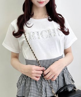 【イング/INGNI】のビジューロゴT 大人の最旬トレンドファッション＆コーディネート founy(ファウニー) ファッション Fashion レディースファッション Fashion for Women ガーリー Girly, Feminine Style スマホ Smartphone, Mobile Device トレンド Trend, Trending Now 定番 Standard, Basic Item ビジュー Bijou, Jewel-like Accent ブルゾン Blouson, Bomber Jacket ベーシック Basic, Essential ボトム Bottoms, Lower Wear ロング Long, Long-Length おすすめ Recommended / Our Picks |ID:prp329100004987950