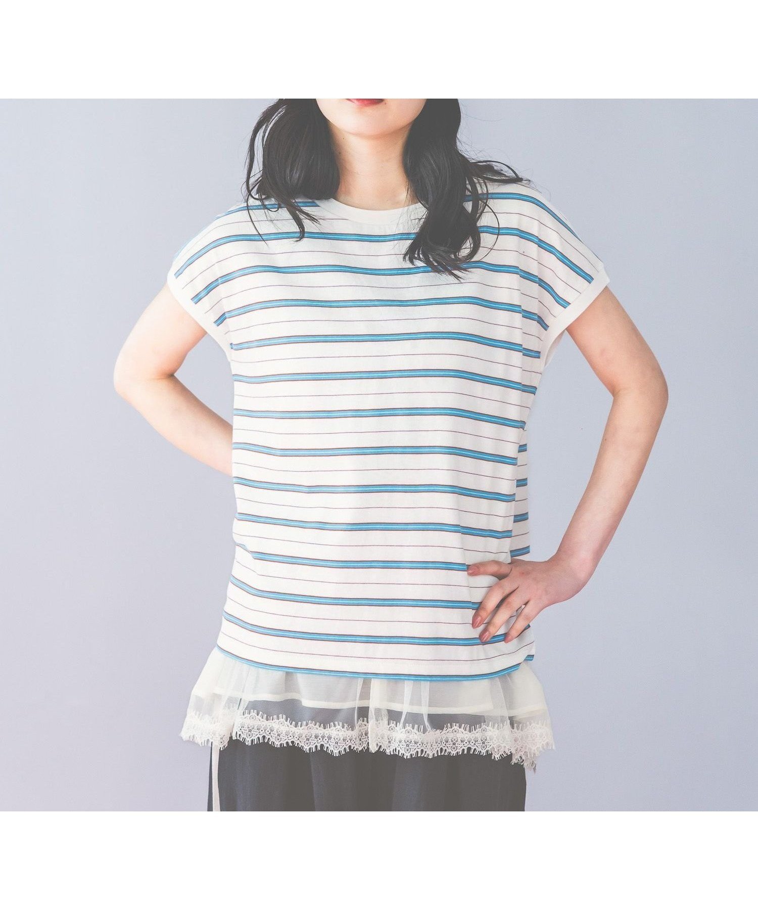 【ニコアンド/niko and】のCOLORマイスターフレンチプルオーバー インテリア・キッズ・メンズ・レディースファッション・服の通販 founy(ファウニー) 　ファッション　Fashion　レディースファッション　Fashion for Women　トップス・カットソー　Cut & Sew Tops　カジュアルプルオーバー・ニットトップス　Pullovers & Knit Tops / Casual Pullovers　おすすめ　Recommended / Our Picks　インナー　Innerwear　サロペット　Overalls, Salopette　シンプル　Simple, Minimal　スリーブ　Sleeve, Long Sleeve / Short Sleeve　ノースリーブ　Sleeveless, No-Sleeve　フィット　Fit, Slim Fit　フレンチ　French, French Style　ベスト　Vest, Waistcoat　ベーシック　Basic, Essential　ボーダー　Border, Stripe　ワイド　Wide, Wide Fit　人気　Popular, Best Seller　夏　Summer　アイボリーボーダー|ID: prp329100004987953 ipo3291000000037366813