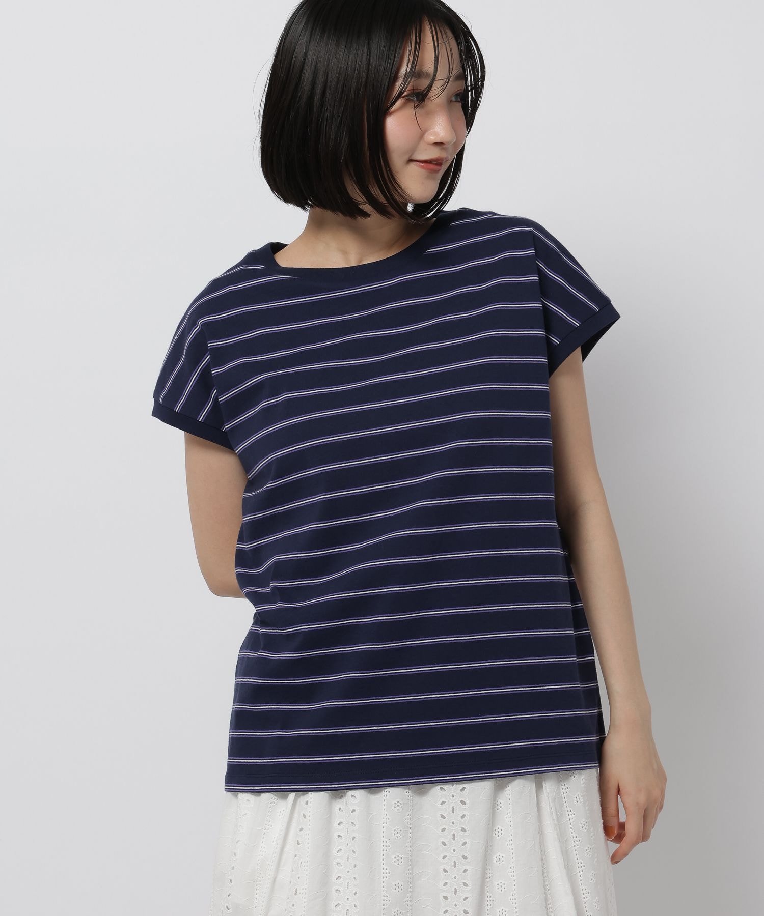 【ニコアンド/niko and】のCOLORマイスターフレンチプルオーバー インテリア・キッズ・メンズ・レディースファッション・服の通販 founy(ファウニー) 　ファッション　Fashion　レディースファッション　Fashion for Women　トップス・カットソー　Cut & Sew Tops　カジュアルプルオーバー・ニットトップス　Pullovers & Knit Tops / Casual Pullovers　おすすめ　Recommended / Our Picks　インナー　Innerwear　サロペット　Overalls, Salopette　シンプル　Simple, Minimal　スリーブ　Sleeve, Long Sleeve / Short Sleeve　ノースリーブ　Sleeveless, No-Sleeve　フィット　Fit, Slim Fit　フレンチ　French, French Style　ベスト　Vest, Waistcoat　ベーシック　Basic, Essential　ボーダー　Border, Stripe　ワイド　Wide, Wide Fit　人気　Popular, Best Seller　夏　Summer　ネイビーボーダー|ID: prp329100004987953 ipo3291000000037366814