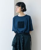 【スタディオ クリップ/studio CLIP】の《natural by clip》アソートモチーフレースTシャツ 大人の最旬トレンドファッション＆コーディネート founy(ファウニー) ファッション Fashion レディースファッション Fashion for Women トップス・カットソー Cut & Sew Tops シャツ・ブラウス・オフィスカジュアル Elegant Blouses & Button-Ups ロングTシャツ・Tシャツ Longline T-Shirts & Tees ラウンド Round, Round Neck リラックス Relax, Relaxed Fit レース Lace, Lace Fabric 無地 Plain, Solid Color thumbnail ネイビー(mini)|ID: prp329100004987956 ipo3291000000037366824