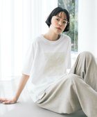 【スタディオ クリップ/studio CLIP】の《natural by clip》アソートモチーフレースTシャツ 大人の最旬トレンドファッション＆コーディネート founy(ファウニー) ファッション Fashion レディースファッション Fashion for Women トップス・カットソー Cut & Sew Tops シャツ・ブラウス・オフィスカジュアル Elegant Blouses & Button-Ups ロングTシャツ・Tシャツ Longline T-Shirts & Tees ラウンド Round, Round Neck リラックス Relax, Relaxed Fit レース Lace, Lace Fabric 無地 Plain, Solid Color thumbnail オフホワイト(big)|ID: prp329100004987956 ipo3291000000037366826