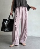 【ドゥドゥ/DouDou】の【新色追加/WEB限定】フリルラインパンツ 大人の最旬トレンドファッション＆コーディネート founy(ファウニー) ファッション Fashion レディースファッション Fashion for Women パンツ Pants & Trousers スマート Smart, Elegant 雑誌 Magazine, Fashion Magazine フリル Frill, Ruffle ワイド Wide, Wide Fit S/S・春夏 SS, Spring/Summer, Warm Season 再入荷 Restock / Back in Stock 夏 Summer 2026年 2026 2026春夏・S/S Spring/Summer 2026 SS26 thumbnail ピンク|ID: prp329100004987959 ipo3291000000037366861