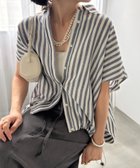 【ドゥドゥ/DouDou】のリネンストライプスピンドルブラウス 大人の最旬トレンドファッション＆コーディネート founy(ファウニー) ファッション Fashion レディースファッション Fashion for Women トップス・カットソー Cut & Sew Tops シャツ・ブラウス・オフィスカジュアル Elegant Blouses & Button-Ups シンプル Simple, Minimal ストライプ Stripe, Striped Pattern スピンドル Spindle, Drawcord スマート Smart, Elegant 雑誌 Magazine, Fashion Magazine フロント Front, Front Design リネン Linen, Linen Fabric リラックス Relax, Relaxed Fit S/S・春夏 SS, Spring/Summer, Warm Season 再入荷 Restock / Back in Stock 夏 Summer エレガント 上品 Elegant 2026年 2026 2026春夏・S/S Spring/Summer 2026 SS26 thumbnail ブルー|ID: prp329100004987963 ipo3291000000037366877