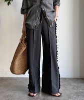 【ドゥドゥ/DouDou】の【新色追加/WEB限定】カットジョーゼットサイドフリルラインパンツ 大人の最旬トレンドファッション＆コーディネート founy(ファウニー) ファッション Fashion レディースファッション Fashion for Women パンツ Pants & Trousers ジョーゼット Georgette, Semi-Sheer Fabric スマート Smart, Elegant センター Center, Center Line 雑誌 Magazine, Fashion Magazine トレンド Trend, Trending Now フェミニン Feminine, Girly フリル Frill, Ruffle フロント Front, Front Design リラックス Relax, Relaxed Fit S/S・春夏 SS, Spring/Summer, Warm Season 再入荷 Restock / Back in Stock 夏 Summer エレガント 上品 Elegant 2026年 2026 2026春夏・S/S Spring/Summer 2026 SS26 |ID:prp329100004987969