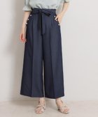 【クチュール ブローチ/Couture Brooch】の【洗える・S-LL】マリン風アソート釦 シャンブレーワイドパンツ 大人の最旬トレンドファッション＆コーディネート founy(ファウニー) ファッション Fashion レディースファッション Fashion for Women パンツ Pants & Trousers 洗える Machine Washable シャンブレー Chambray, Denim-Like Fabric ストレッチ Stretch, Stretchy Fabric スマート Smart, Elegant センター Center, Center Line チェック Check, Plaid, Tartan バランス Balance, Style Balance パール Pearl, Pearl Accent ポケット Pocket, Pocket Detail リボン Ribbon, Bow ワイド Wide, Wide Fit 夏 Summer 2026年 2026 2026春夏・S/S Spring/Summer 2026 SS26 thumbnail ネイビー|ID: prp329100004987971 ipo3291000000037366952