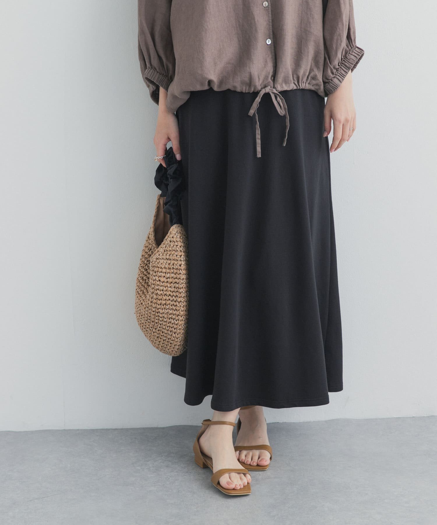 【アーバンリサーチ ドアーズ/URBAN RESEARCH DOORS】のモダールコットン裏毛イージースカート インテリア・キッズ・メンズ・レディースファッション・服の通販 founy(ファウニー) 　ファッション　Fashion　レディースファッション　Fashion for Women　スカート　Skirts　2026年　2026　2026春夏・S/S　Spring/Summer 2026 SS26　シンプル　Simple, Minimal　セットアップ　Set-Up, Coordinated Outfit　リラックス　Relax, Relaxed Fit　エレガント 上品　Elegant　夏　Summer　定番　Standard, Basic Item　S/S・春夏　SS, Spring/Summer, Warm Season　ブラック|ID: prp329100004987986 ipo3291000000037367040