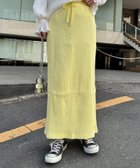 【チャオパニックティピー/CIAOPANIC TYPY】の【WEB限定】【-3キロ見え/14色】すっきりシルエットリブスカート 大人の最旬トレンドファッション＆コーディネート founy(ファウニー) ファッション Fashion レディースファッション Fashion for Women スカート Skirts カットソー Cut and Sewn Top シューズ Shoes, Footwear シンプル Simple, Minimal スウェット / スエット Sweatshirt, Sweatwear ストラップサンダル Strappy Sandals, Strap Sandals ストレッチ Stretch, Stretchy Fabric スニーカー Sneakers, Trainers スリット Slit, Slit Detail 定番 Standard, Basic Item バレエ Ballet, Ballet Style 楽ちん Easy Fit, Comfortable おすすめ Recommended / Our Picks thumbnail イエローその他1|ID: prp329100004988005 ipo3291000000037367141