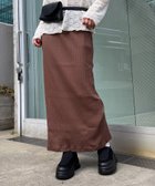 【チャオパニックティピー/CIAOPANIC TYPY】の【WEB限定】【-3キロ見え/14色】すっきりシルエットリブスカート 大人の最旬トレンドファッション＆コーディネート founy(ファウニー) ファッション Fashion レディースファッション Fashion for Women スカート Skirts カットソー Cut and Sewn Top シューズ Shoes, Footwear シンプル Simple, Minimal スウェット / スエット Sweatshirt, Sweatwear ストラップサンダル Strappy Sandals, Strap Sandals ストレッチ Stretch, Stretchy Fabric スニーカー Sneakers, Trainers スリット Slit, Slit Detail 定番 Standard, Basic Item バレエ Ballet, Ballet Style 楽ちん Easy Fit, Comfortable おすすめ Recommended / Our Picks thumbnail ブラウン|ID: prp329100004988005 ipo3291000000037367148