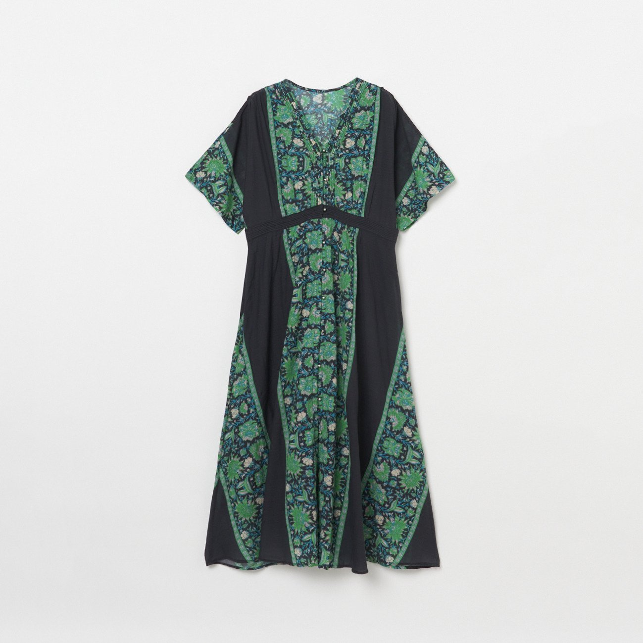 【エリオポール/heliopole】のBORDER PRINT DRESS インテリア・キッズ・メンズ・レディースファッション・服の通販 founy(ファウニー) 　ファッション　Fashion　レディースファッション　Fashion for Women　ワンピース　Dresses　フォーマル・パーティードレス・結婚式用ドレス　Elegant & Casual Dresses　インド　Indian Textile　プリント　Print, Printed Pattern　ブラック|ID: prp329100004988073 ipo3291000000037367408