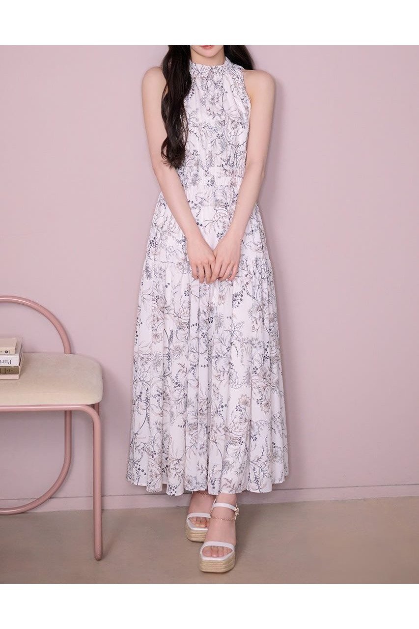【リエンダ/rienda】の【AKB48 伊藤百花さん着用アイテム】【女神ワンピース】ホルターネックギャザーフレアワンピース インテリア・キッズ・メンズ・レディースファッション・服の通販 founy(ファウニー) 　ファッション　Fashion　レディースファッション　Fashion for Women　ワンピース　Dresses　おすすめ　Recommended / Our Picks　カーディガン　Cardigan, Knitwear　ギャザー　Gathered, Ruffled　トレンド　Trend, Trending Now　バランス　Balance, Style Balance　フレア　Flare, Flared　フロント　Front, Front Design　再入荷　Restock / Back in Stock　Multi_1|ID: prp329100004988076 ipo3291000000037367428