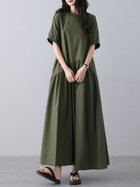 【ドゥーベル/Doux Belle】のフレアリラックスワンピース フレア ロング 大人の最旬トレンドファッション＆コーディネート founy(ファウニー) ファッション Fashion レディースファッション Fashion for Women ワンピース Dresses フレア Flare, Flared ロング Long, Long-Length 夏 Summer 春 Spring thumbnail カーキ|ID: prp329100004988084 ipo3291000000037367589