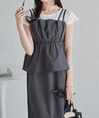 【ラナン/Ranan】のRanan/Wストラップドッキングワンピース 大人の最旬トレンドファッション＆コーディネート founy(ファウニー) ファッション Fashion レディースファッション Fashion for Women ワンピース Dresses カットソー Cut and Sewn Top ギャザー Gathered, Ruffled 切替 Switching, Contrast Panel スリーブ Sleeve, Long Sleeve / Short Sleeve セットアップ Set-Up, Coordinated Outfit トレンド Trend, Trending Now ドッキング Docking, Mixed Material ビスチェ Bustier, Corset Top フェミニン Feminine, Girly フレンチ French, French Style ペプラム Peplum, Flared Hem ポケット Pocket, Pocket Detail 羽織 Haori, Light Jacket リボン Ribbon, Bow ロング Long, Long-Length 再入荷 Restock / Back in Stock おすすめ Recommended / Our Picks 旅行 Travel ビジネス 仕事 通勤 Business / Work / Commuting thumbnail オフ/チャコール|ID: prp329100004988087 ipo3291000000037367600