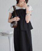 【ラナン/Ranan】のRanan/Wストラップドッキングワンピース 大人の最旬トレンドファッション＆コーディネート founy(ファウニー) ファッション Fashion レディースファッション Fashion for Women ワンピース Dresses カットソー Cut and Sewn Top ギャザー Gathered, Ruffled 切替 Switching, Contrast Panel スリーブ Sleeve, Long Sleeve / Short Sleeve セットアップ Set-Up, Coordinated Outfit トレンド Trend, Trending Now ドッキング Docking, Mixed Material ビスチェ Bustier, Corset Top フェミニン Feminine, Girly フレンチ French, French Style ペプラム Peplum, Flared Hem ポケット Pocket, Pocket Detail 羽織 Haori, Light Jacket リボン Ribbon, Bow ロング Long, Long-Length 再入荷 Restock / Back in Stock おすすめ Recommended / Our Picks 旅行 Travel ビジネス 仕事 通勤 Business / Work / Commuting thumbnail オフ/ブラック|ID: prp329100004988087 ipo3291000000037367601