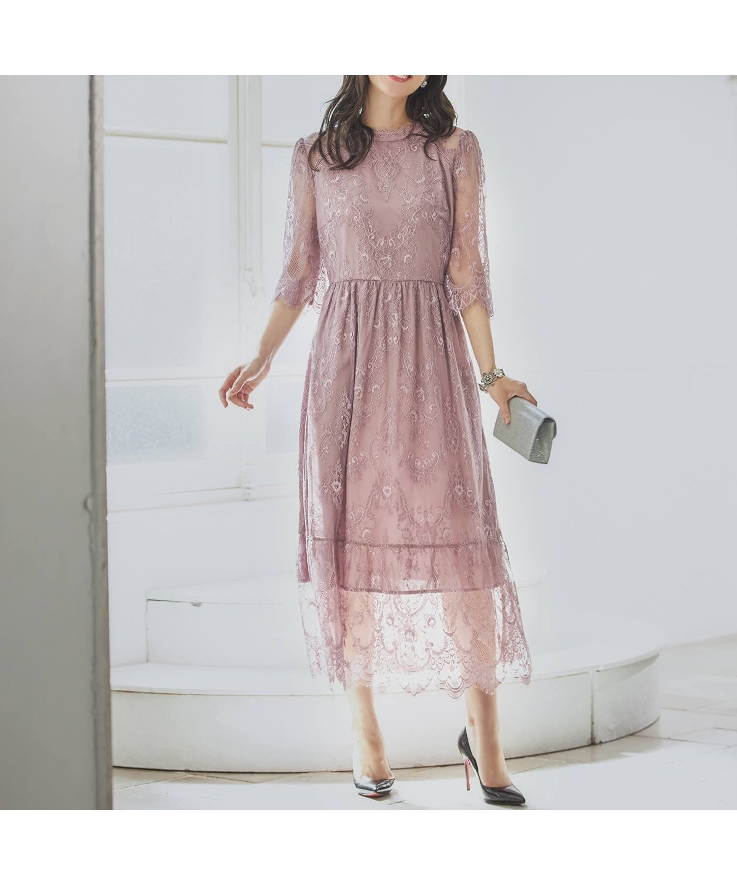 【ドレス/DRESS+】のレーススタンドカラーワンピースドレスパーティードレス インテリア・キッズ・メンズ・レディースファッション・服の通販 founy(ファウニー) 　ファッション　Fashion　レディースファッション　Fashion for Women　ワンピース　Dresses　フォーマル・パーティードレス・結婚式用ドレス　Elegant & Casual Dresses　オケージョン　Occasion Wear　スタンド　Stand Collar, Upright Stand　トレンド　Trend, Trending Now　フォーマル　Formal, Dressy　ラグジュアリー　Luxury, Elegant　ラベンダー　Lavender　レース　Lace, Lace Fabric　おすすめ　Recommended / Our Picks　エレガント 上品　Elegant　セレモニー　Ceremony　入学式　Entrance Ceremony　卒業式　Graduation Ceremony　結婚式　Wedding　披露宴　Wedding Reception　二次会　After Party　ラベンダー|ID: prp329100004988090 ipo3291000000037367617