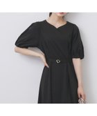 【インデックス/INDEX】のハートネックパフワンピース【洗濯機洗い可/UVケア/接触冷感】 大人の最旬トレンドファッション＆コーディネート founy(ファウニー) ファッション Fashion レディースファッション Fashion for Women ワンピース Dresses エレガント 上品 Elegant 春 Spring シルケット Silket, Silky Cotton スマート Smart, Elegant スリーブ Sleeve, Long Sleeve / Short Sleeve デコルテ Décolleté, Neckline ポケット Pocket, Pocket Detail S/S・春夏 SS, Spring/Summer, Warm Season 夏 Summer thumbnail ブラック|ID: prp329100004988092 ipo3291000000037367634