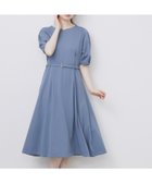 【インデックス/INDEX】のハートネックパフワンピース【洗濯機洗い可/UVケア/接触冷感】 大人の最旬トレンドファッション＆コーディネート founy(ファウニー) ファッション Fashion レディースファッション Fashion for Women ワンピース Dresses エレガント 上品 Elegant 春 Spring シルケット Silket, Silky Cotton スマート Smart, Elegant スリーブ Sleeve, Long Sleeve / Short Sleeve デコルテ Décolleté, Neckline ポケット Pocket, Pocket Detail S/S・春夏 SS, Spring/Summer, Warm Season 夏 Summer thumbnail ブルー|ID: prp329100004988092 ipo3291000000037367635
