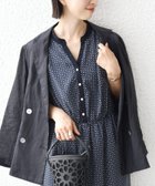 【シップス/SHIPS】の手洗い可能 プリント キーネック フレア スリーブ 半袖 ワンピース 大人の最旬トレンドファッション＆コーディネート founy(ファウニー) ファッション Fashion レディースファッション Fashion for Women ワンピース Dresses アンティーク Antique-Inspired クラシカル Classical, Vintage-Inspired ジャケット Jacket, Outerwear スリーブ Sleeve, Long Sleeve / Short Sleeve ドレープ Drape, Draping Fabric フレア Flare, Flared プリント Print, Printed Pattern 半袖 Short Sleeve, Half Sleeve 無地 Plain, Solid Color エレガント 上品 Elegant thumbnail ネイビー|ID: prp329100004988098 ipo3291000000037367670