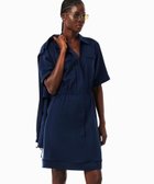【ラコステ/LACOSTE】のリヨセル*リネンブレンド ウエストシャーリング シャツドレス / シャツワンピース ネイビー|ID: prp329100004988105 ipo3291000000037367698