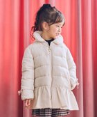 【エニー/ANY / KIDS】の【フード取り外し/洗濯機可能】中綿フリル リボンコート 大人の最旬トレンドファッション＆コーディネート founy(ファウニー) ファッション Fashion キッズファッション Fashion for Kids アウター Coat Outerwear /Kids 洗える Machine Washable チャーム Charm, Pendant フリル Frill, Ruffle フレア Flare, Flared ポケット Pocket, Pocket Detail 防寒 Cold Protection, Winter-Ready リボン Ribbon, Bow 冬 Winter / This Winter thumbnail エクリュ[002]|ID: prp329100004988191 ipo3291000000037368398