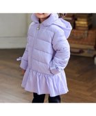 【エニー/ANY / KIDS】の【フード取り外し/洗濯機可能】中綿フリル リボンコート 大人の最旬トレンドファッション＆コーディネート founy(ファウニー) ファッション Fashion キッズファッション Fashion for Kids アウター Coat Outerwear /Kids 洗える Machine Washable チャーム Charm, Pendant フリル Frill, Ruffle フレア Flare, Flared ポケット Pocket, Pocket Detail 防寒 Cold Protection, Winter-Ready リボン Ribbon, Bow 冬 Winter / This Winter thumbnail ラベンダー[082]|ID: prp329100004988191 ipo3291000000037368400