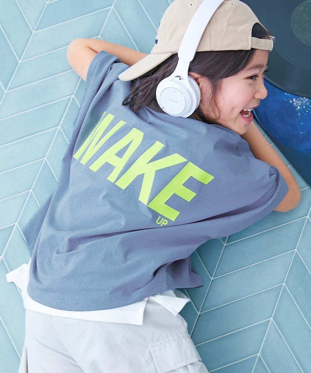 【デビロック/devirock / KIDS】の【イージーウォッシュ】防汚 バックロゴデザイン スーパーBIG 半袖Tシャツ 26SS インテリア・キッズ・メンズ・レディースファッション・服の通販 founy(ファウニー) 　ファッション　Fashion　キッズファッション　Fashion for Kids　ストレッチ　Stretch, Stretchy Fabric　なめらか　Smooth, Silky Texture　半袖　Short Sleeve, Half Sleeve　2026年　2026　2026春夏・S/S　Spring/Summer 2026 SS26　ブルーグレー|ID: prp329100004988192 ipo3291000000037368404