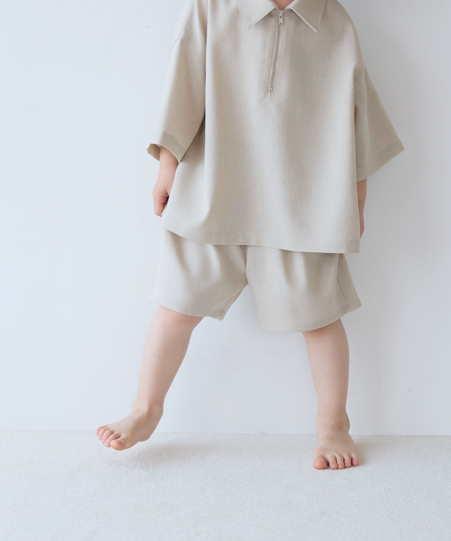 【ローリーズファーム/LOWRYS FARM / KIDS】のホップサックショートパンツ インテリア・キッズ・メンズ・レディースファッション・服の通販 founy(ファウニー) 　ファッション　Fashion　キッズファッション　Fashion for Kids　ボトムス　Bottoms　おすすめ　Recommended / Our Picks　ショート　Short, Short Length　シンプル　Simple, Minimal　セットアップ　Set-Up, Coordinated Outfit　人気　Popular, Best Seller　定番　Standard, Basic Item　ベージュ|ID: prp329100004988239 ipo3291000000037368754