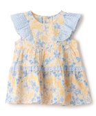 【ナルミヤ オンライン/NARUMIYA ONELINE / KIDS】のミルキーブロッサムチュニック 大人の最旬トレンドファッション＆コーディネート founy(ファウニー) ファッション Fashion キッズファッション Fashion for Kids ギンガム Gingham, Gingham Fabric チェック Check, Plaid, Tartan チュニック Tunic, Long Top フラワー Flower, Floral フリル Frill, Ruffle ポケット Pocket, Pocket Detail thumbnail ブルー|ID: prp329100004988281 ipo3291000000037369033