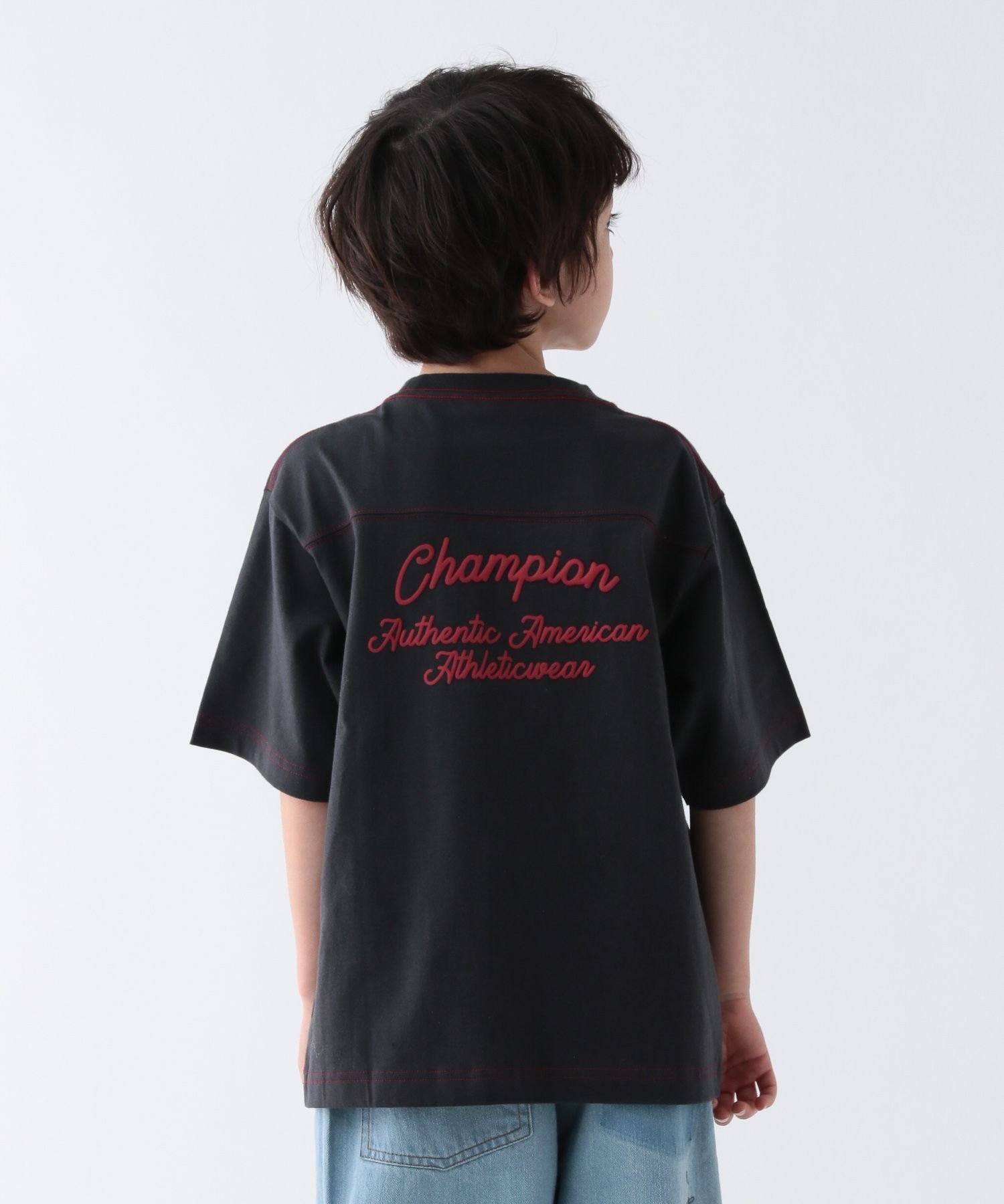 【ベイフロー/BAYFLOW / KIDS】の【Champion(チャンピオン)】別注配色ステッチT(KIDS) 大人の最旬トレンドファッション＆コーディネート founy(ファウニー) 　ファッション　Fashion　キッズファッション　Fashion for Kids　キャンバス　Canvas, Canvas Fabric　チェーン　Chain, Chain Strap　ニューヨーク　New York, NYC Style　フィット　Fit, Slim Fit　プリント　Print, Printed Pattern　別注　Limited Edition, Custom Order　リラックス　Relax, Relaxed Fit　 other-1|ID: prp329100004988334 ipo3291000000037369345