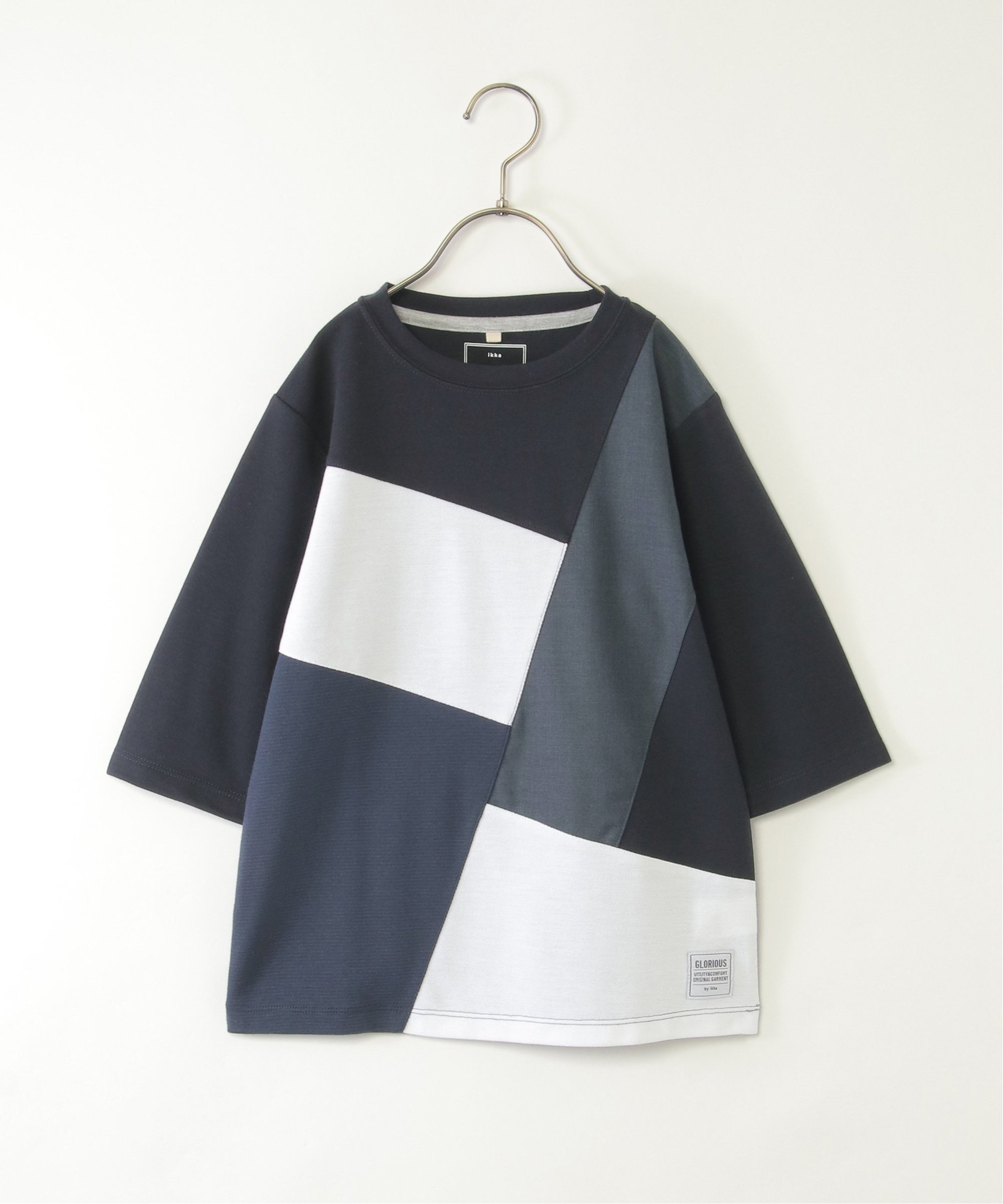 【イッカ/ikka / KIDS】の【親子コーデ】7分袖ポンチブロックスTシャツ(120~160cm) 大人の最旬トレンドファッション＆コーディネート founy(ファウニー) 　ファッション　Fashion　キッズファッション　Fashion for Kids　メンズ　Men's, Menswear　長袖　Long Sleeve, Full Sleeve　 other-1|ID: prp329100004988359 ipo3291000000037369474