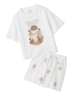 【ジェラート ピケ/gelato pique / KIDS】の【JUNIOR】ドッグジャガードプルオーバー ショートパンツセット 大人の最旬トレンドファッション＆コーディネート founy(ファウニー) ファッション Fashion キッズファッション Fashion for Kids トップス・カットソー Cut & Sew Tops ボトムス Bottoms 春 Spring ショート Short, Short Length スマート Smart, Elegant セットアップ Set-Up, Coordinated Outfit なめらか Smooth, Silky Texture ハーフ Half, Half-Length ボトム Bottoms, Lower Wear おすすめ Recommended / Our Picks ギフト プレゼント Gift / Present |ID:prp329100004988411