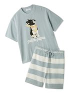 【ジェラートピケ オム/GELATO PIQUE HOMME / MEN】の【ONLINE限定】【HOMME】エアリーモコボストンテリアジャガードプルオーバー ハーフパンツセット 大人の最旬トレンドファッション＆コーディネート founy(ファウニー) ファッション Fashion メンズファッション Fashion for Men トップス・カットソー Cut & Sew Tops ボトムス Bottoms ハーフパンツ・ショートパンツ Shorts & Half Pants スニーカー Sneakers, Trainers スマート Smart, Elegant セットアップ Set-Up, Coordinated Outfit ハーフ Half, Half-Length バンダナ Bandana, Head Scarf ボストン Boston ボトム Bottoms, Lower Wear ボーダー Border, Stripe 半袖 Short Sleeve, Half Sleeve 無地 Plain, Solid Color おすすめ Recommended / Our Picks 犬 Dog ギフト プレゼント Gift / Present thumbnail BLU[086]|ID: prp329100004988451 ipo3291000000037370113